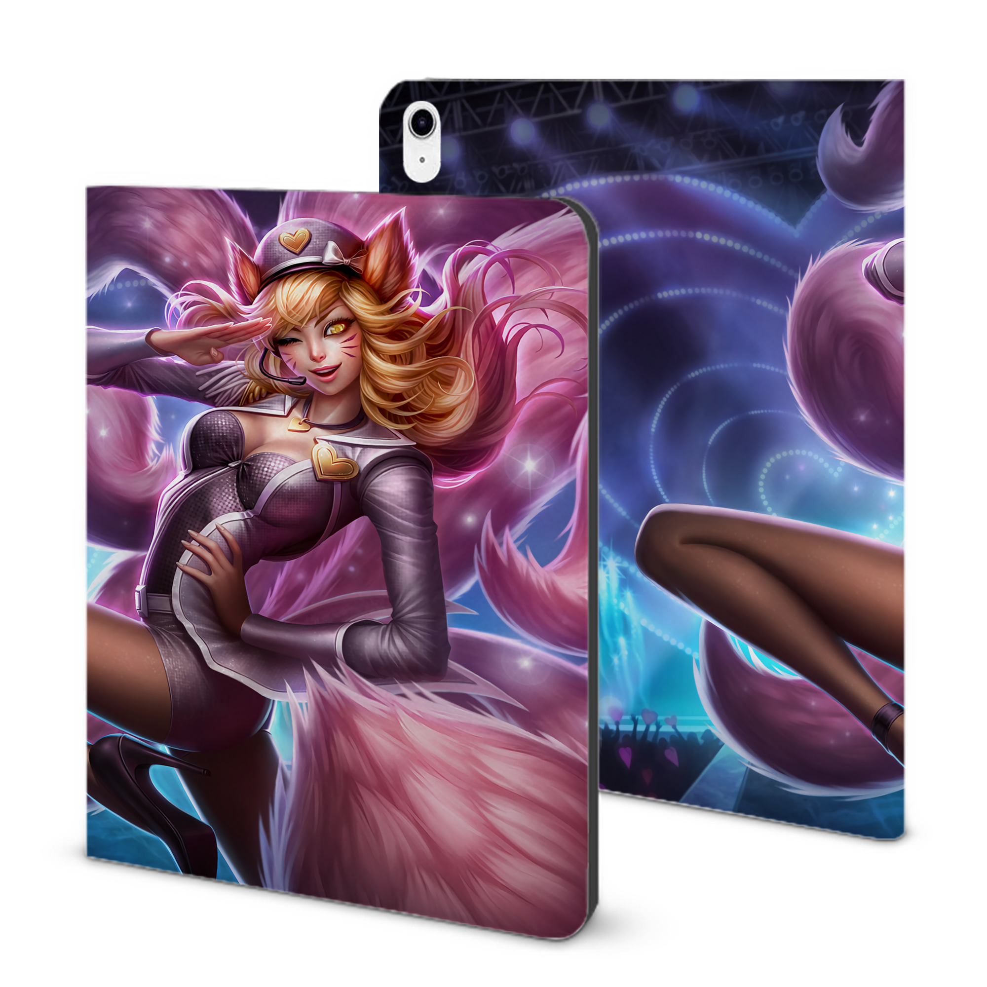 （画像用） リーグ・オブ・レジェンド League of Legends LOL IPad ケース ブック型 PUレザー TPU 耐衝撃 軽量 薄型 ペン収納なし 全面保護 IPad 各モデル対応